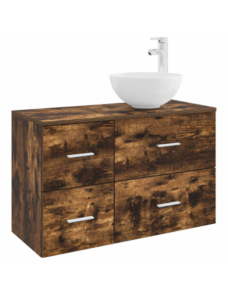 Set di mobili per il bagno 2 pcs Rovere Fumo