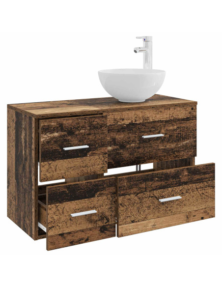 Set di mobili per il bagno 2 pcs Legno antico