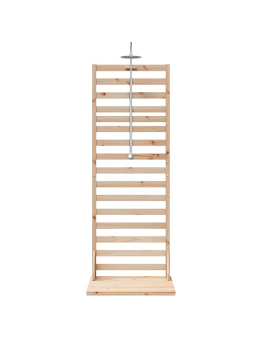Doccia da esterno 225 cm Legno massello di pino e acciaio inox