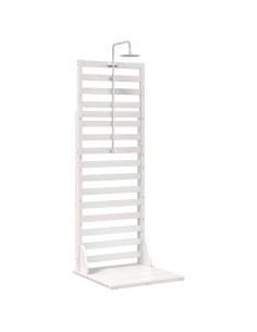 Doccia da esterno 225 cm Legno massello di pino e acciaio inox 2