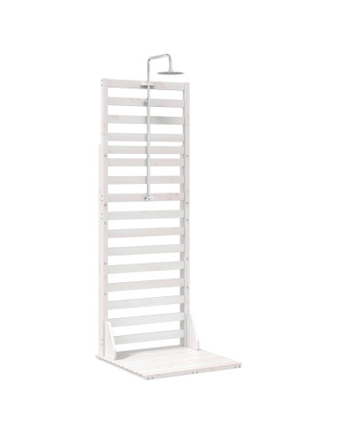 Doccia da esterno 225 cm Legno massello di pino e acciaio inox