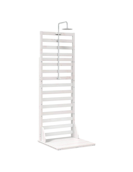 Doccia da esterno 225 cm Legno massello di pino e acciaio inox