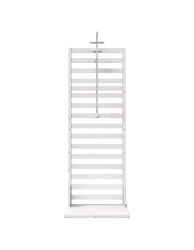 Doccia da esterno 225 cm Legno massello di pino e acciaio inox