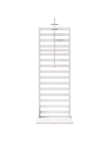 Doccia da esterno 225 cm Legno massello di pino e acciaio inox