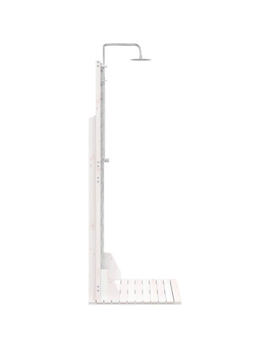 Doccia da esterno 225 cm Legno massello di pino e acciaio inox