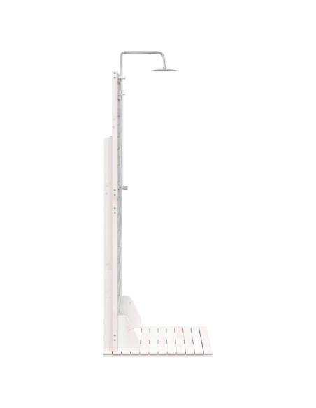 Doccia da esterno 225 cm Legno massello di pino e acciaio inox