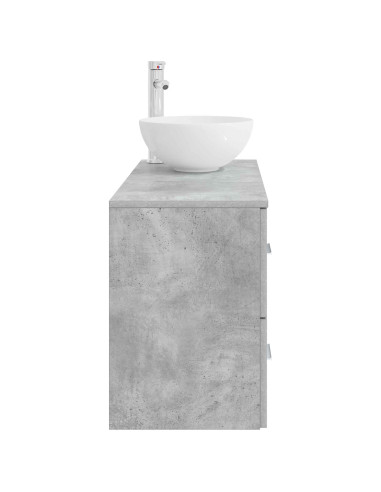 Set di mobili per il bagno 2 pcs Grigio Cemento