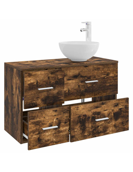 Set di mobili per il bagno 2 pcs Rovere Fumo