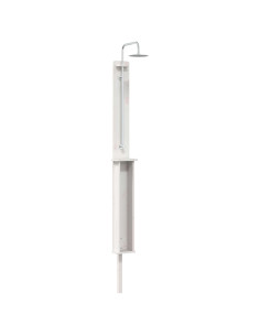 Doccia da esterno 246 cm Legno massello di pino e acciaio inox 2
