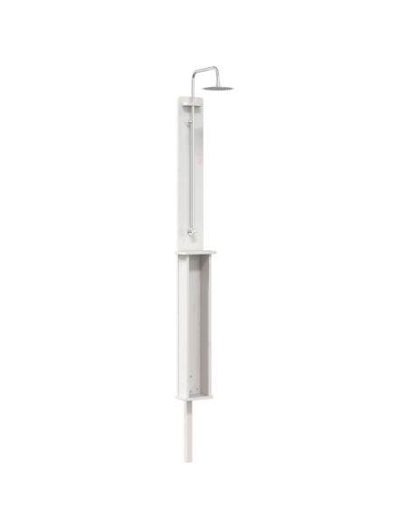 Doccia da esterno 246 cm Legno massello di pino e acciaio inox