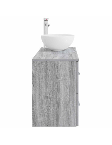 Set di mobili per il bagno 2 pcs Sonoma grigio