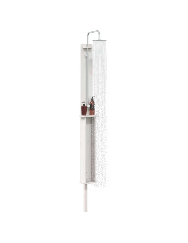 Doccia da esterno 246 cm Legno massello di pino e acciaio inox