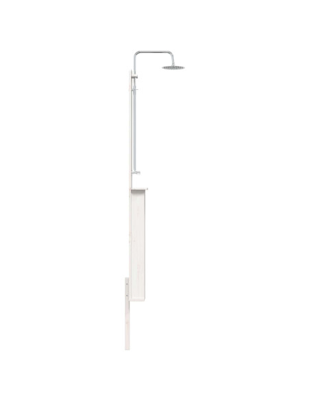 Doccia da esterno 246 cm Legno massello di pino e acciaio inox