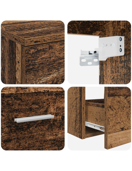 Set di mobili per il bagno 2 pcs Legno antico
