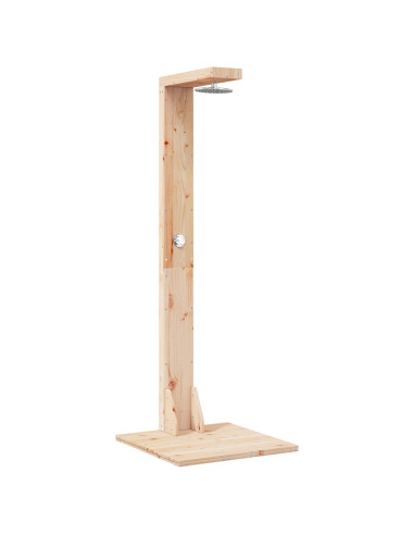 Doccia da esterno 210 cm Legno massello di pino e acciaio inox