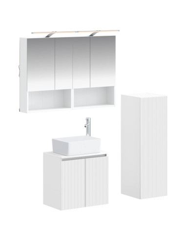 Set di mobili per il bagno 4 pcs Bianco