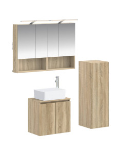 Set di mobili per il bagno 4 pcs Rovere Sonoma