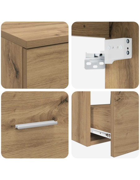 Set di mobili per il bagno 2 pcs Rovere Artigianale