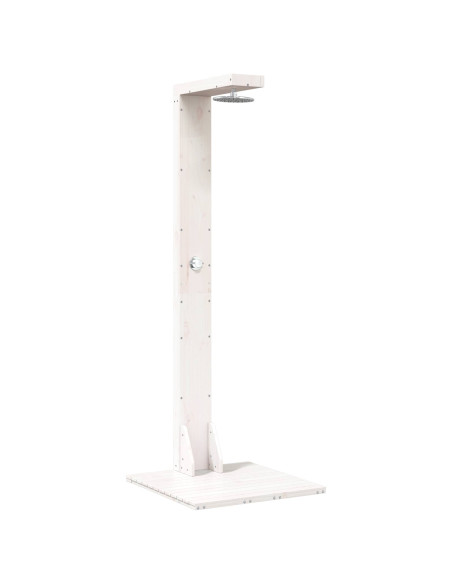 Doccia da esterno 210 cm Legno massello di pino e acciaio inox