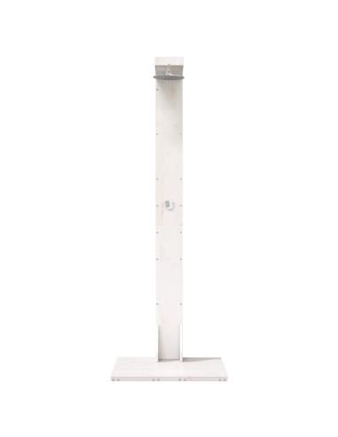 Doccia da esterno 210 cm Legno massello di pino e acciaio inox