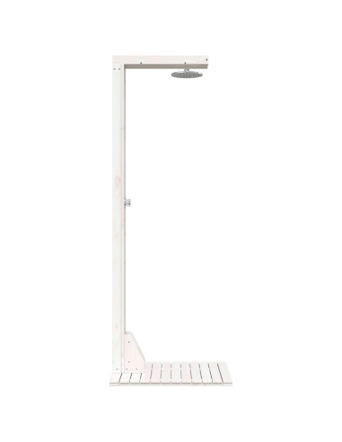 Doccia da esterno 210 cm Legno massello di pino e acciaio inox