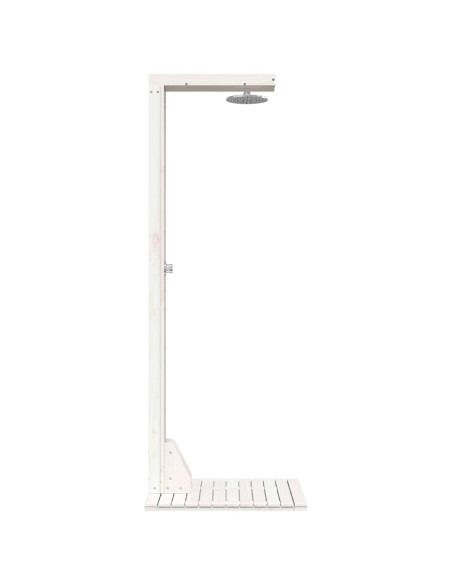 Doccia da esterno 210 cm Legno massello di pino e acciaio inox