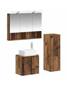 Set di mobili per il bagno 4 pcs Legno antico