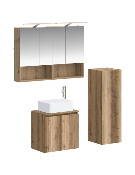 Set di mobili per il bagno 4 pcs Rovere Artigianale