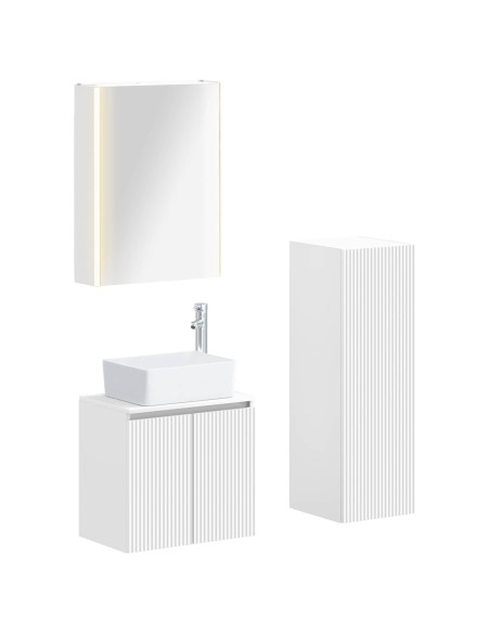 Set di mobili per il bagno 4 pcs Bianco