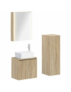 Set di mobili per il bagno 4 pcs Rovere Sonoma