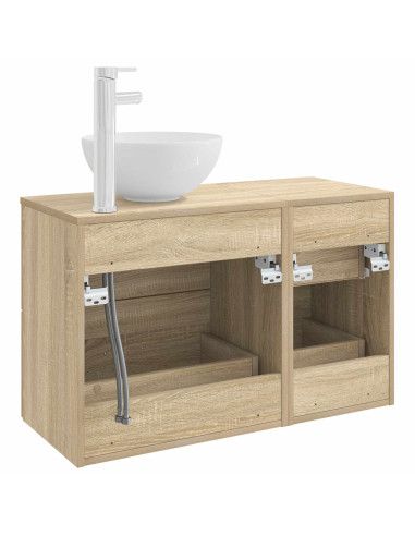 Set di mobili per il bagno 2 pcs Rovere Sonoma