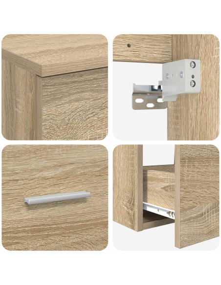 Set di mobili per il bagno 2 pcs Rovere Sonoma