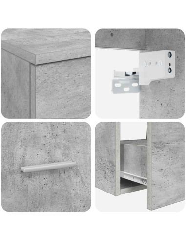 Set di mobili per il bagno 2 pcs Grigio Cemento