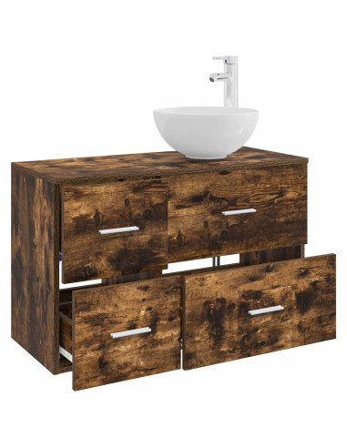 Set di mobili per il bagno 2 pcs Rovere Fumo