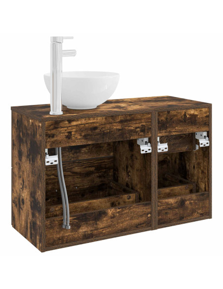 Set di mobili per il bagno 2 pcs Rovere Fumo