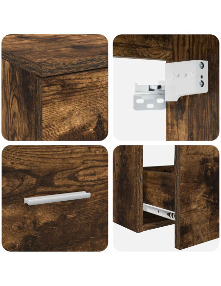 Set di mobili per il bagno 2 pcs Rovere Fumo