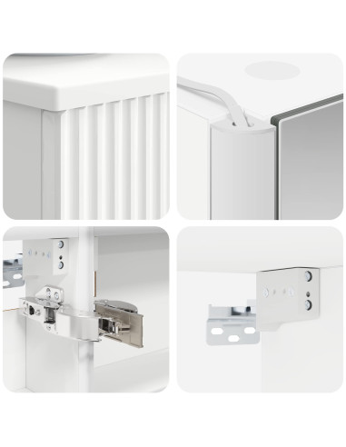 Set di Armadi da Bagno 4 pcs Bianco 43 x 11,5 x 60,5 cm
