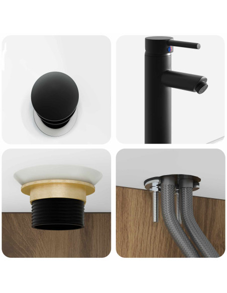 Set di Armadi da Bagno 4 pcs Rovere Artigianale