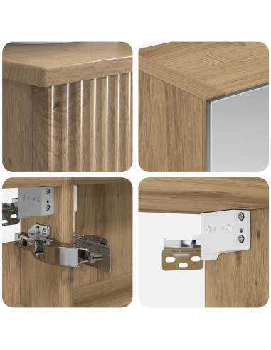 Set di Armadi da Bagno 4 pcs Rovere Artigianale