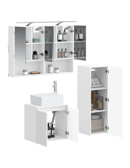 Set di mobili per il bagno 4 pcs Bianco