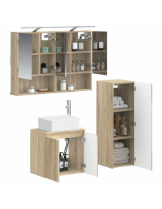 Set di mobili per il bagno 4 pcs Rovere Sonoma 2