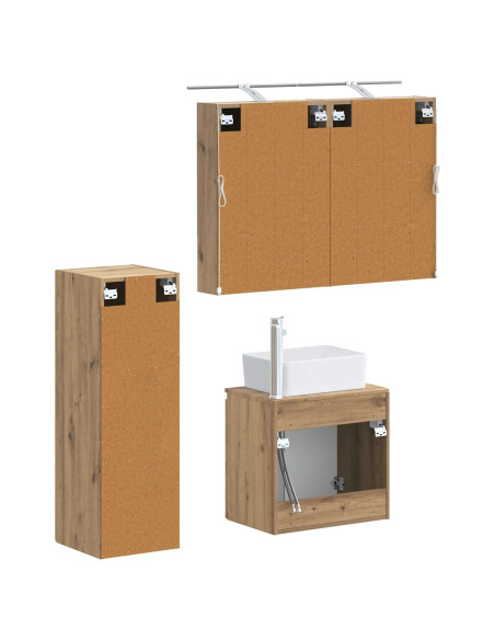 Set di mobili per il bagno 4 pcs Rovere Artigianale