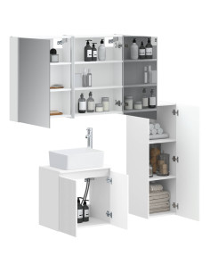 Set di mobili per il bagno 4 pcs Bianco 2