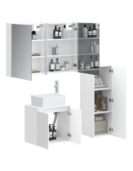 Set di mobili per il bagno 4 pcs Bianco