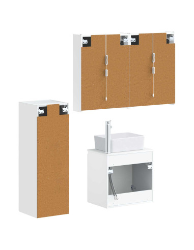 Set di mobili per il bagno 4 pcs Bianco