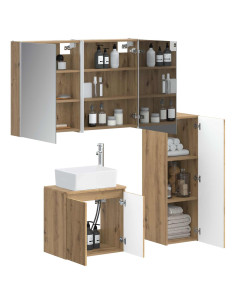 Set di mobili per il bagno 4 pcs Rovere Artigianale 2