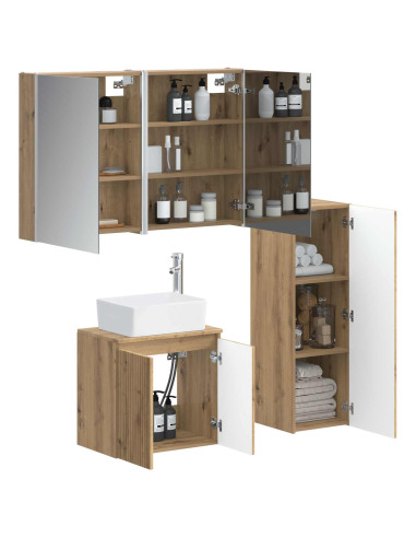 Set di mobili per il bagno 4 pcs Rovere Artigianale