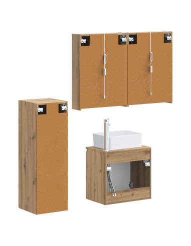 Set di mobili per il bagno 4 pcs Rovere Artigianale