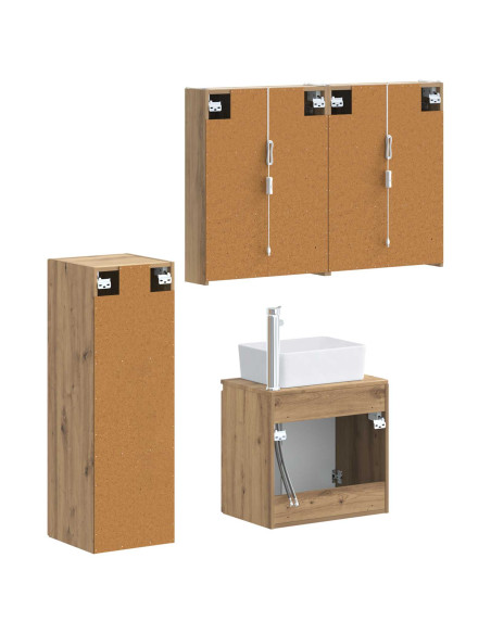 Set di mobili per il bagno 4 pcs Rovere Artigianale