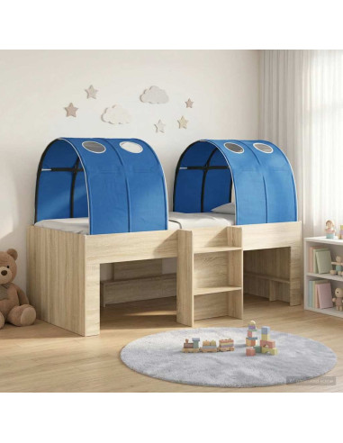 Letto con Tunnel 3 pz Sonoma e Blu Legno ingegnerizzato